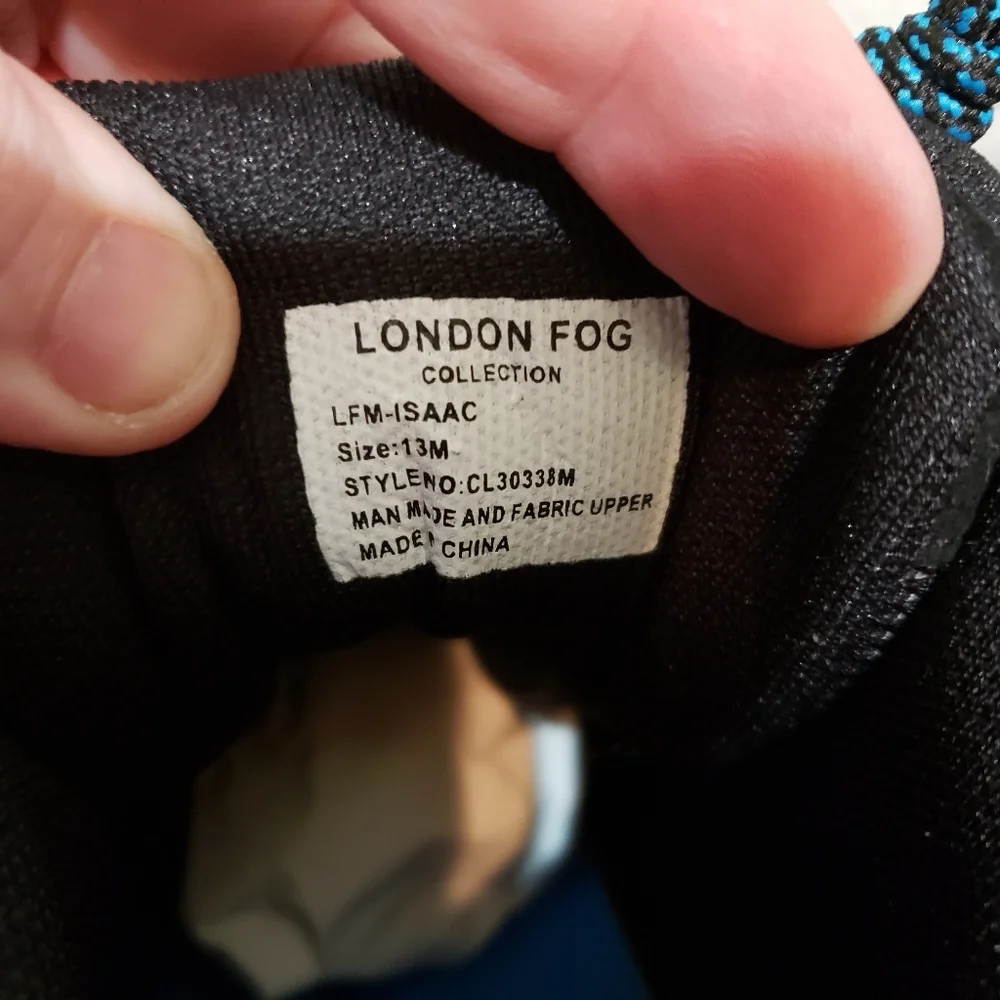 London‎ Fog ISAAC High‑Top Sneaker Boots, Memory Foam, Men’s 13 M — Black